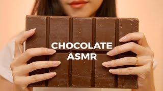 ASMR Giant Chocolate Bar  Tapping Cutting Snapping Sounds No Talking [upl. by Araf]