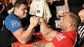 SCHOOLBOY VS LEONIDAS  ARM WRESTLING SUPER MATCH 2024 [upl. by Nagorb]