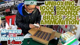 UNBOXING A CASE OF 1000 ROUNDS OF PMC BRONZE 223 55GR BRASS AMMO AMMUNITION FROM A SNOWBLOWER TRADE [upl. by Tenej]