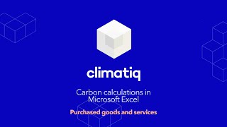 How to Estimate Emissions for Purchased Goods and Services with Climatiqs Excel Carbon Calculator [upl. by Trever]