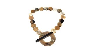 B Multicolor Round Horn Toggle 2814quot Necklace [upl. by Beverly]