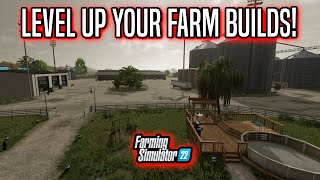 HOW TO BUILD BETTER FARMS IN FARMING SIMULATOR 22  LANDSCAPING 101 FS22 [upl. by Ameyn]