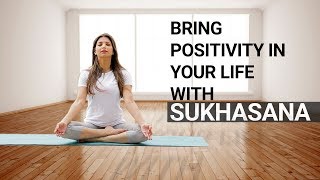 Calm Down In 3 Minutes With Sukhasana  Easiest Yoga Pose  Fit Tak [upl. by Renmus]