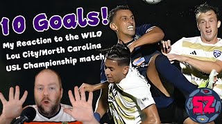 WILD 10 goal SLUGFEST between Louisville CityNorth Carolina  USL Championship REACTION [upl. by Ahseniuq]