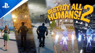 Destroy All Humans 2  Reprobed  Locations Trailer  PS5 Games [upl. by Notnert403]