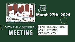 THCA General Meeting March 27th 2024 [upl. by Tessler732]