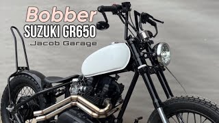 SUZUKI GR650 Custom “Bobber” by Jacob Garage [upl. by Badr937]