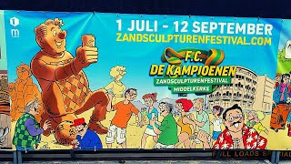 ZANDSCULPTURENFESTIVAL FC DE KAMPIOENEN IN MIDDELKERKE [upl. by Dorette106]