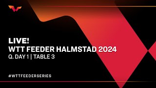 LIVE  T3  Qualifying Day 1  WTT Feeder Halmstad 2024 [upl. by Etnelav]