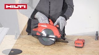 HOW TO use your Hilti SC 70WA22 Cordless Circular Saw with the Guide Rail [upl. by Nolie353]