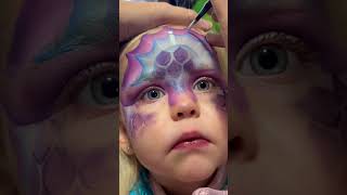 Cute mermaid face painting facepaint facepainting facepainter facepaintideas shorts mermaid id [upl. by Adrial347]