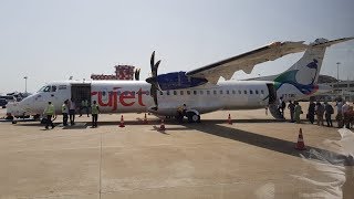 Salem Airport landing in TruJet Plane  சேலம் விமான நிலையம் [upl. by Ayatan]