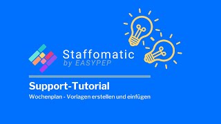 Schichtplanung erklärt • Vorlagen erstellen in Staffomatic [upl. by Nawram]