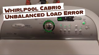 Whirlpool Cabrio UL  Unbalanced Load Fix [upl. by Pyne296]