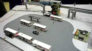 Nscale Faller car system operating many Japanese buses [upl. by Perusse]