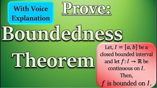 Boundedness Theorem WVoice Explanation Proof  Maths Mad Teacher [upl. by Kester362]