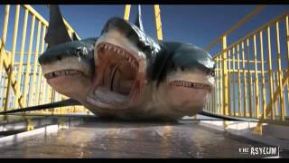 720pHD 3 Headed Shark Attack VFX By Steve Clarke amp Paul Knott [upl. by Lili]