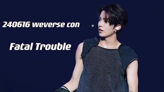 240616 Weverse con Fatal Trouble ENHYPEN 희승 HEESEUNG 직캠 FANCAM 4K FOCUS [upl. by Baxter]