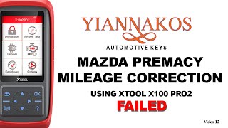 MAZDA PREMACY MILEAGE CORRECTION FAILED XTOOL 100 PRO2 [upl. by Afinom222]