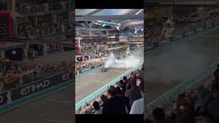 Lewis Hamilton doing donuts at the end of the 2024 Abu Dhabi GPlewishamilton mercedes [upl. by Alikat]