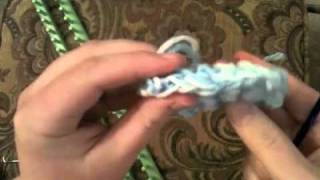 Loom Knit Finish off Beginning Loose End of Panel [upl. by Adihsaar]