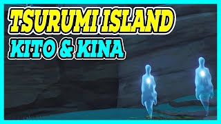 KitoKina amp Una Locations  Tsurumi Island Hidden Quest  Genshin Impact [upl. by Mihalco454]