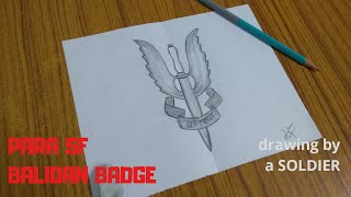 How to draw Para SF Balidaan badge logo  Chand ART [upl. by Leyameg336]