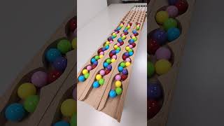 marble Run Race ASMR 146 Wooden Wave Course Colorful Marbles marblerun marblerunrace asmr [upl. by Gwenore145]