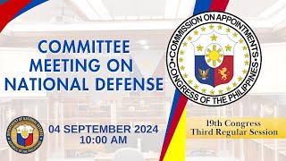 CA COMMITTEE MEETING ON NATIONAL DEFENSE CAUCUS AND PLENARY SESSION 090424 [upl. by Orfinger]