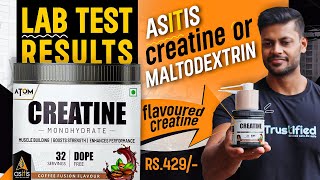 ASITIS ATOM CREATINE LAB TEST BY TRUSTIFIED  CREATINE OR MALTODEXTRIN  review health gym [upl. by Mauretta778]