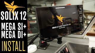 Humminbird Solix 12 Install with MEGA Side amp Down Imaging [upl. by Meekyh328]