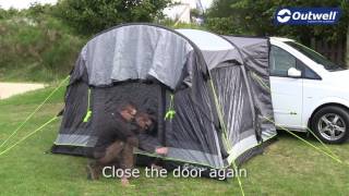 How to pitch an Outwell DriveAway Awning with Rigid Air System  Innovative Family Camping [upl. by Dent985]