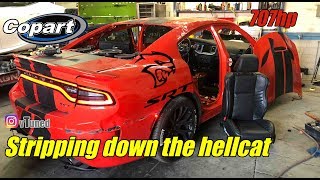 Rebuilding my wrecked charger hellcat part 1 [upl. by Colombi]