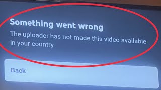 YouTube Showing Something went wrong The uploader has not made this video available in your country [upl. by Ainattirb56]