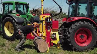 RABAUD  Fendeuses de bûches sur tracteur  XYLOSR [upl. by Ahsienahs]