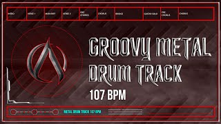 Groovy Metal Drum Track 107 BPM HQHD [upl. by Latsyrcal]