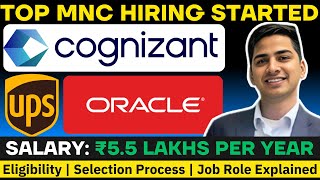 Cognizant Biggest Hiring  Cognizant  Oracle  UPS off campus drive  2025  2024 Batch hiring [upl. by Noedig]