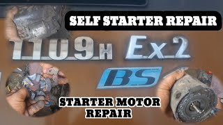 TATA 1109 BS4 SELF STARTER  STARTER MOTOR REPAIRING A TO Z TechnicalHelpMind [upl. by Adnirb]