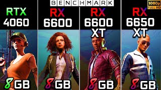 RTX 4060 vs RX 6600 vs RX 6600 XT vs RX 6650 XT  Test in 6 Games  1080p  Benchmark [upl. by Dranreb]