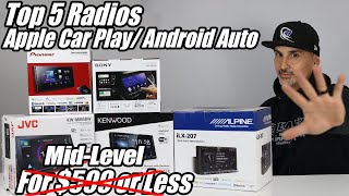 The 5 Best Car Stereo Head units Radios with wireless Apple Car Play amp Android Auto for under 599 [upl. by Joon]