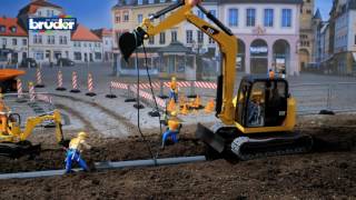 Bruder Toys CAT Mini Excavator with Worker 02467 [upl. by Adnauq]