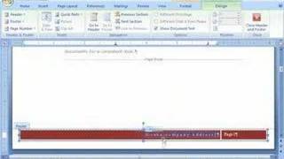 Word 2007 Demo Part 1 Use headers and footers [upl. by Charis151]