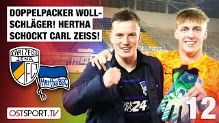 Doppelpacker Wollschläger Hertha schockt Carl Zeiss Jena  Hertha BSC  Regionalliga Nordost [upl. by Adamok]