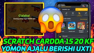 SCRATCH CARDDA 20 KF PUSHKA USLUBIDA TUSHIB BERDI BOMBA😱 1xbet 1xgames [upl. by Hanikas]