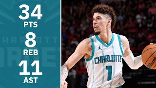 LaMelo Ball Near TripleDouble Opening Night Highlights vs Rockets  October 23 2024 [upl. by Kimmel]