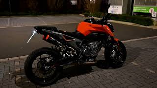 KTM Duke 790 Stock vs Arrow vs Austin Racing RS22 homologated [upl. by Treblig]