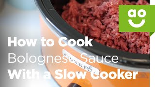 How to cook with a slow cooker  Bolognese Sauce  aocom with crockpot [upl. by Ethelred]