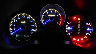 Toyota RAV4 II 20012005Dashboard blue led [upl. by Curnin760]