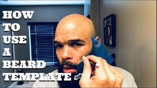 Super Sharp Beard Cheek Line  How To Trim Your Beard At Home Using A Beard Template [upl. by Yasnil167]