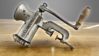 1939 quotAlexanderwerkquot Meat Grinder Restoration  Transformation Into A Wonderful Decoration [upl. by Hammad174]